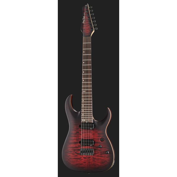 Harley Benton Amarok-7 BKRD Quilted w/Bag