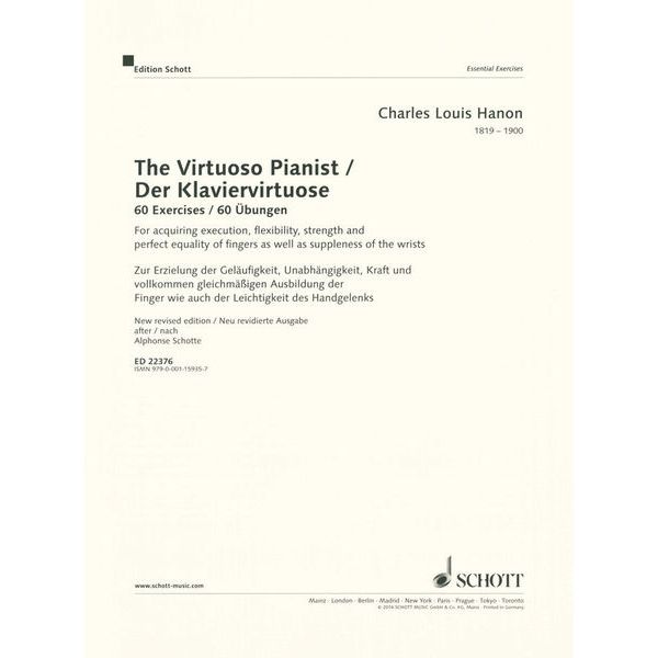 Schott The Virtuoso Pianist Hanon