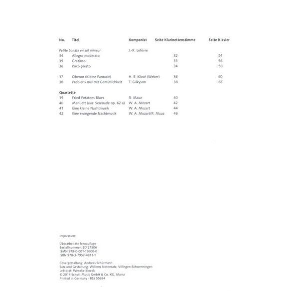 Schott Fröhliche Klarinette Spiel 3