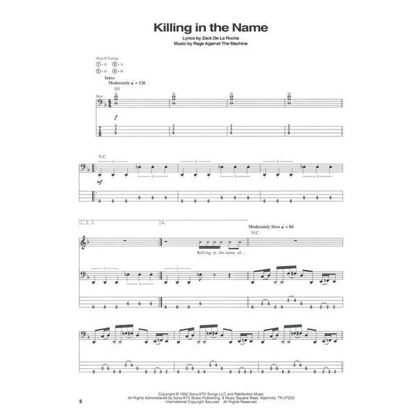 Hal Leonard Rage Against The Machine Bass