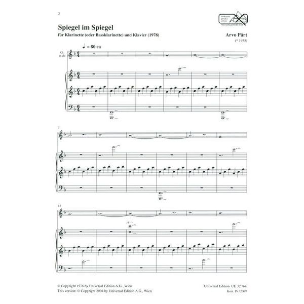 Universal Edition Prt Spiegel im Spiegel
