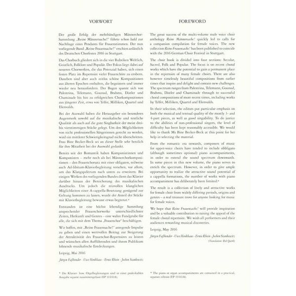 Edition Peters Reine Frauensache