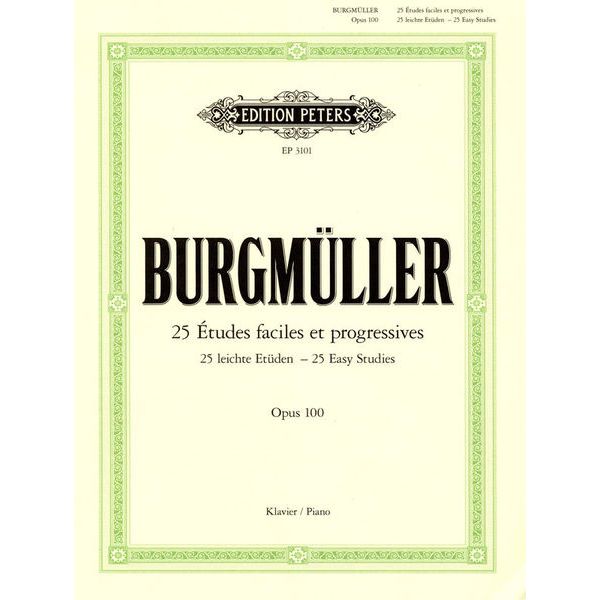 Edition Peters Burgmüller 25 leichte Etüden