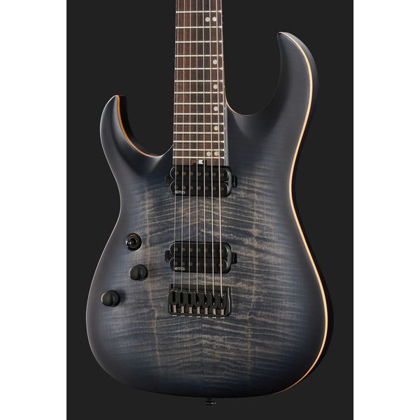 Harley Benton Amarok 7 LH BKNT Flame w/Case