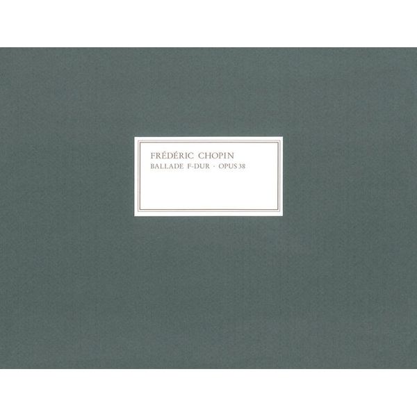 Henle Verlag Chopin Ballade F-dur op. 38