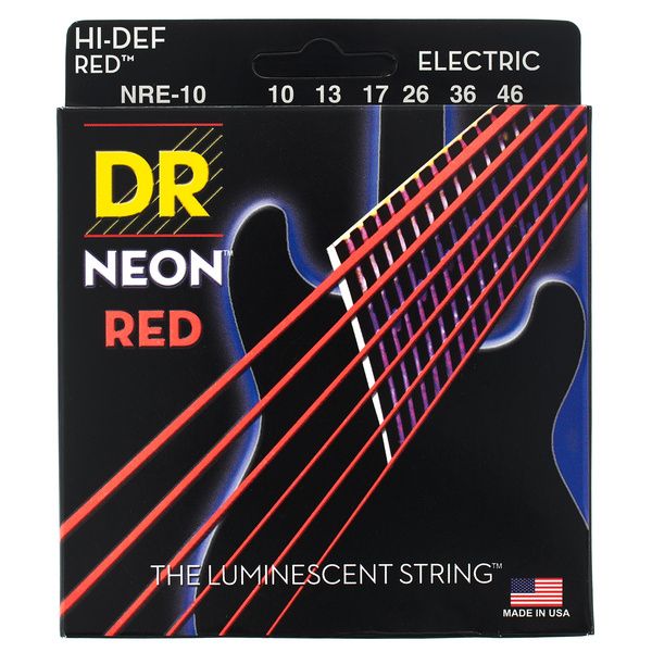DR Strings Neon Red NRE-10