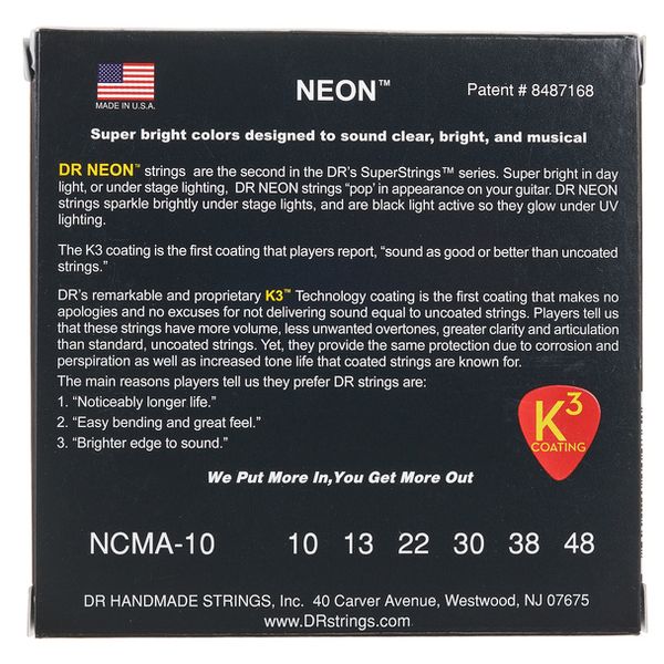 DR Strings Neon Multi NMCA-10