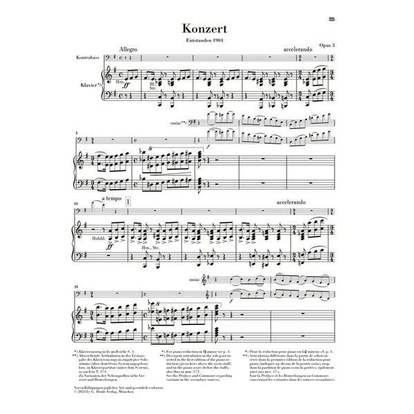 Henle Verlag Koussevitzky Kontrabasskonzert