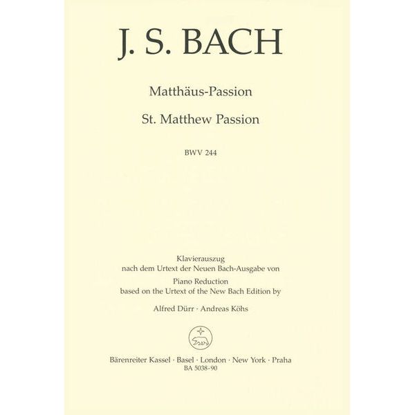 Brenreiter Bach Matthus-Passion