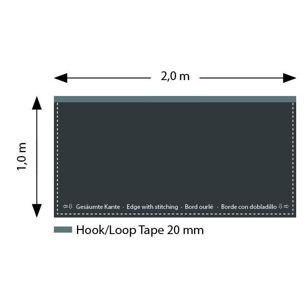 Stairville Skirt 160g/m 2.0x1.0m Bk