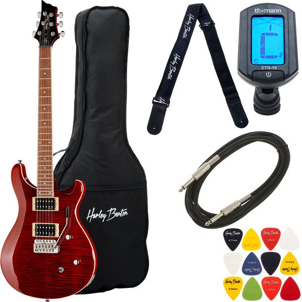 Harley Benton CST-24T Black Cherry Fl Bundle