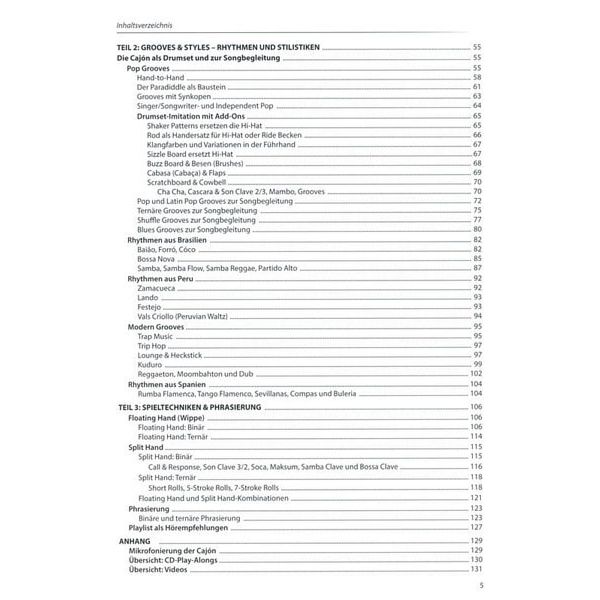 Alfred Music Publishing Cajon Book German