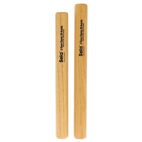 Sela 2-tone claves 20 Acacia