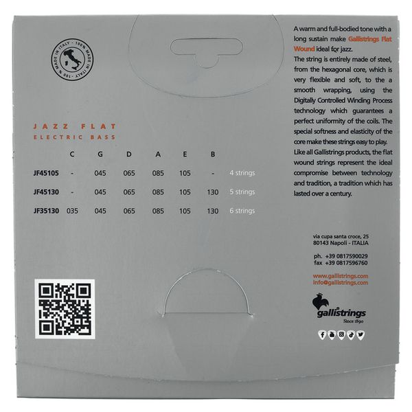 Galli Strings JF45105 Jazz Flat Bass MS