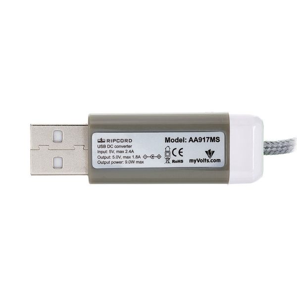 myVolts Ripcord 5V DC 3.5mm OD