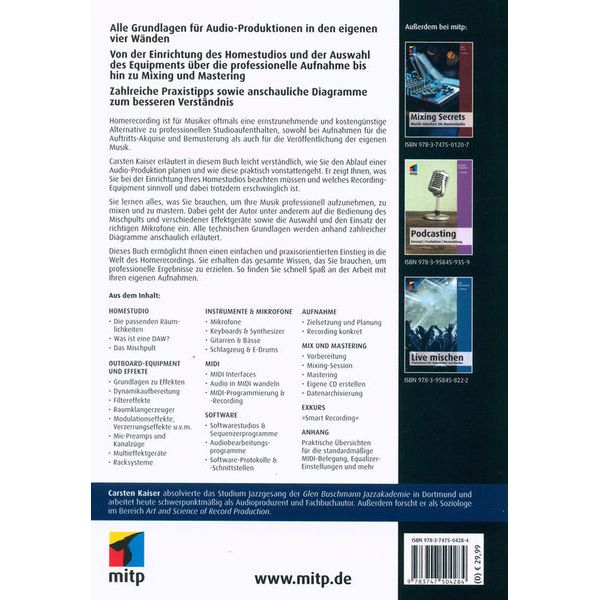 mitp Verlag  Homerecording