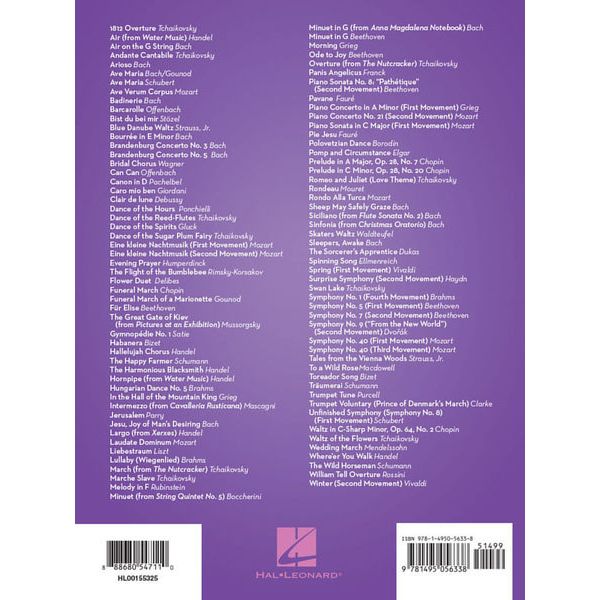 Hal Leonard 101 Classical Themes Cello