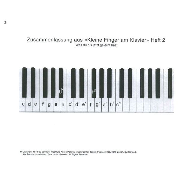Edition Melodie Kleine Finger am Klavier 3