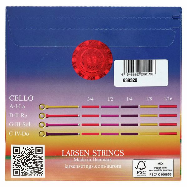 Larsen Aurora Cello A String 3/4 Med.