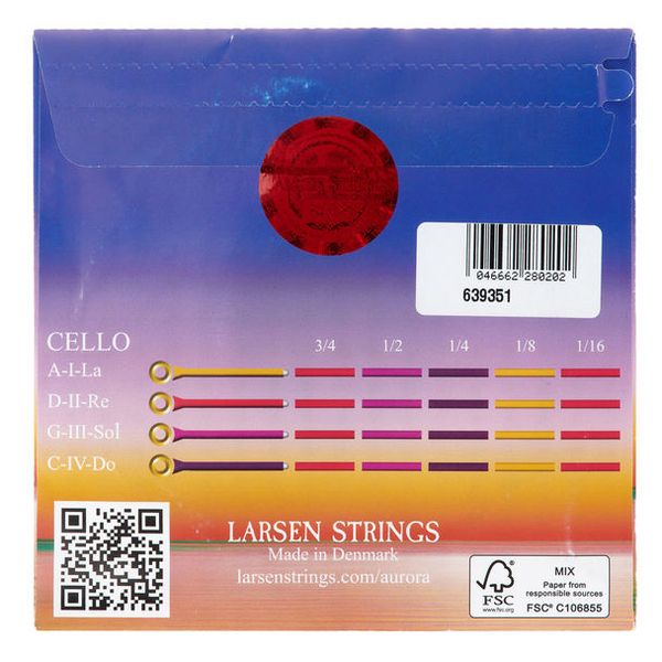 Larsen Aurora Cello D String 1/8 Med.