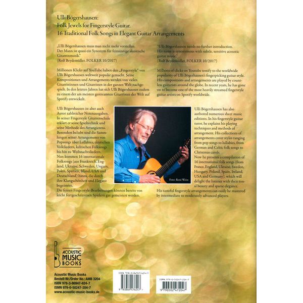 Acoustic Music Books Folk Jewels Fingerstyle Guitar