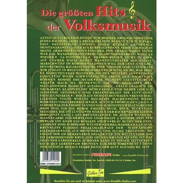 Streetlife Music Besten Melodien der Volksmusik