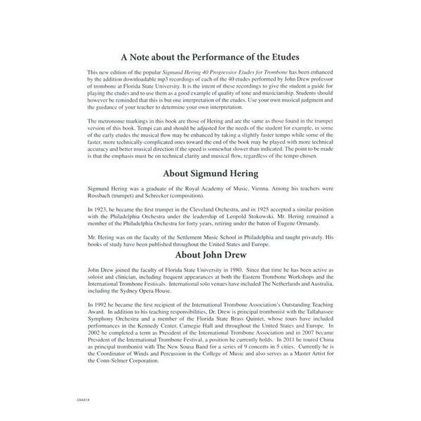 Carl Fischer 40 Progressive Etudes Trombone