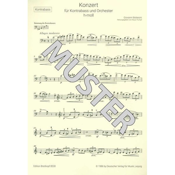 Breitkopf & Hrtel Bottesini Kontrabasskonzert
