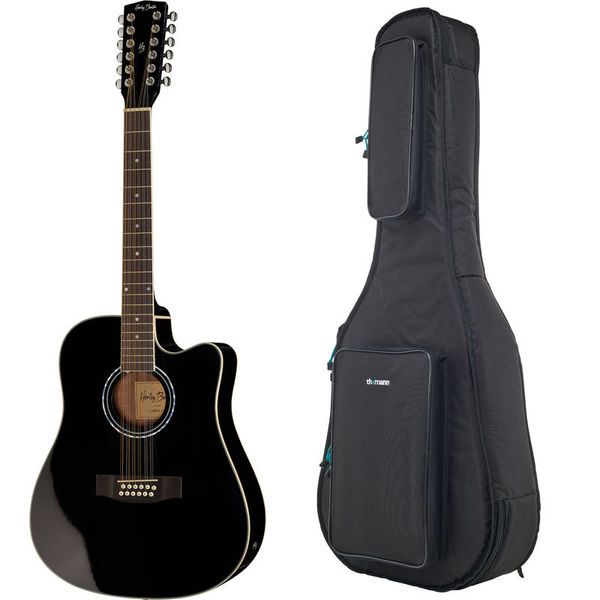 Harley Benton D-200CE-12BK w/Bag