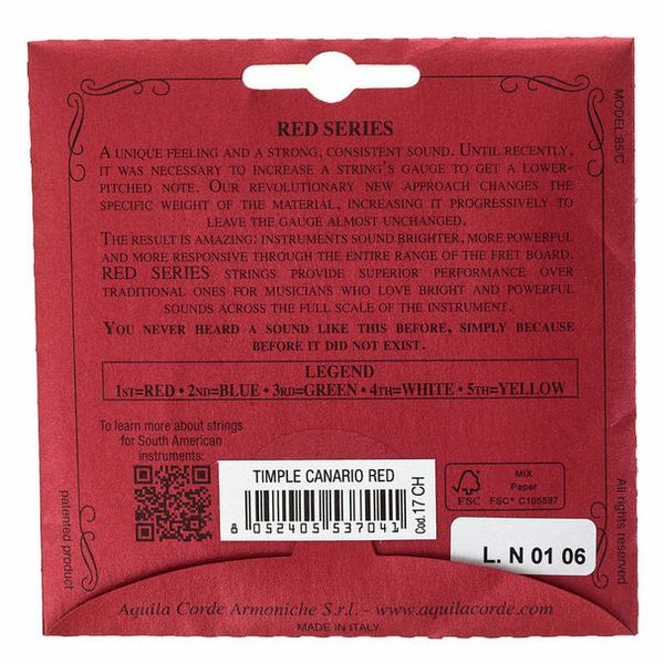 Aquila 17CH Timple Canario Red Series