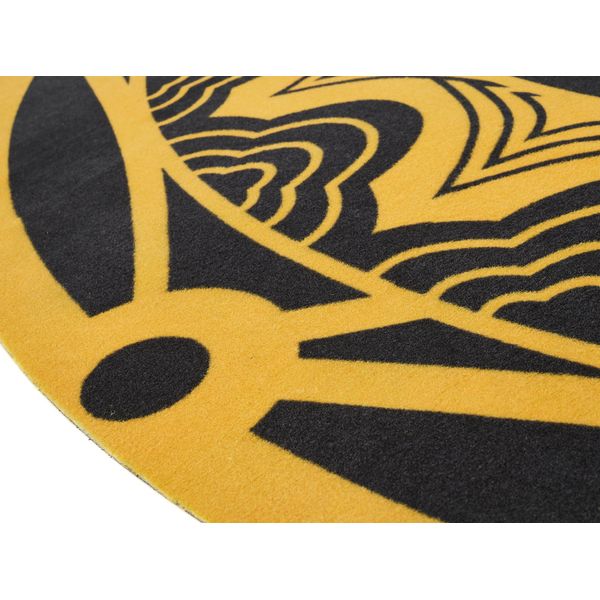 Zultan Drum Rug Black Orbit