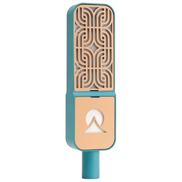 Ohma World Motif Ribbon Teal & Apricot