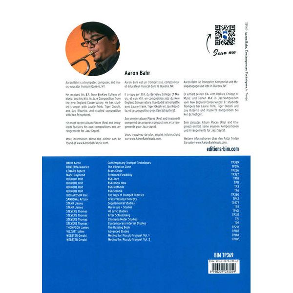 Editions Bim Contemporary Trumpet Technique