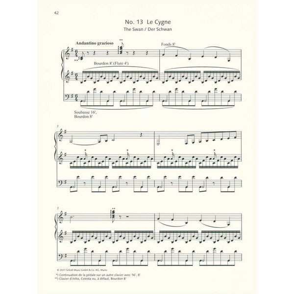 Schott Der Karneval der Tiere Orgel