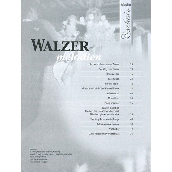 Holzschuh Verlag Walzermelodien Akkordeon