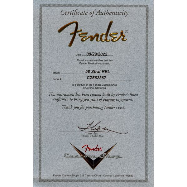 Fender 58 Strat NAB Relic