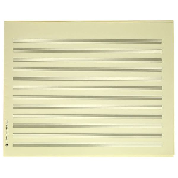 Star Sheet Music Paper Quart 8 mm