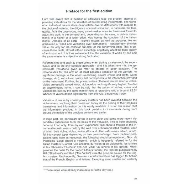 Friedrich Hofmeister Verlag Taxe der Streichinstrumente