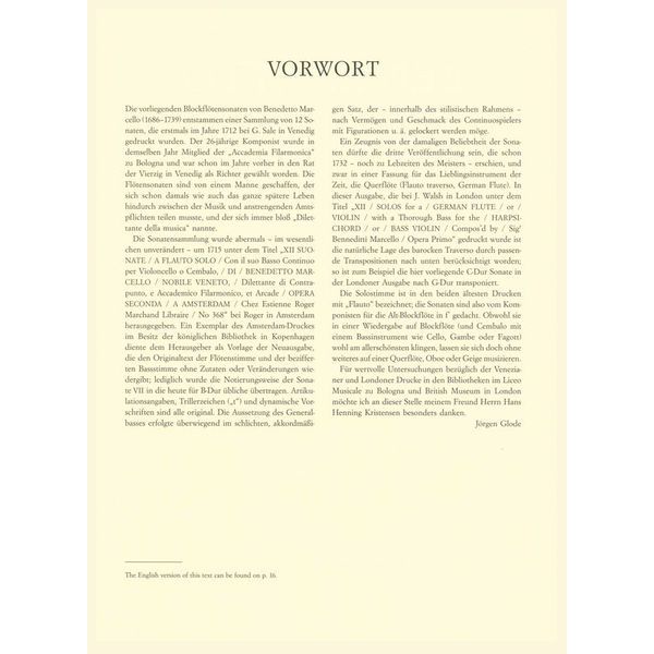 Brenreiter Marcello Sonaten 1