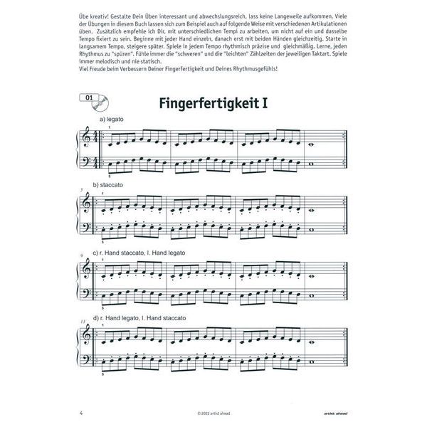 Artist Ahead Musikverlag Fingerübungen am Klavier