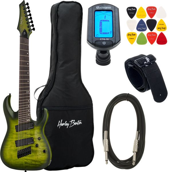 Harley Benton MultiScale-8 QEB Bundle