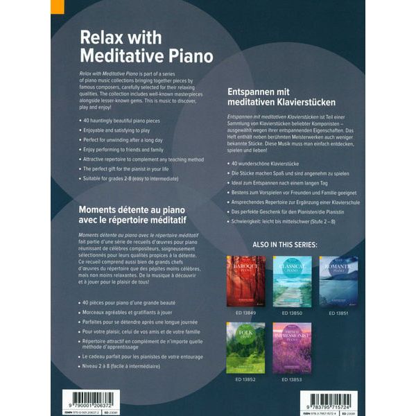 Schott Relax Meditative Piano