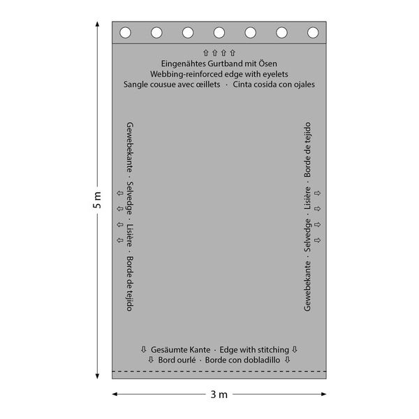 Stairville Curtain 160g/m 3.0x5.0m Bk
