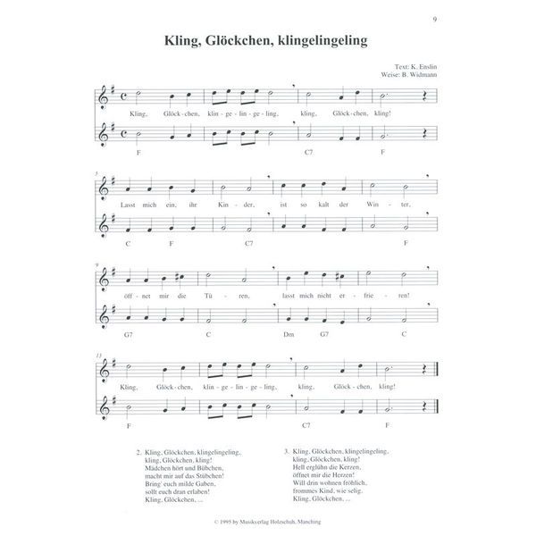 Holzschuh Verlag Weihnachtslieder Klarinette