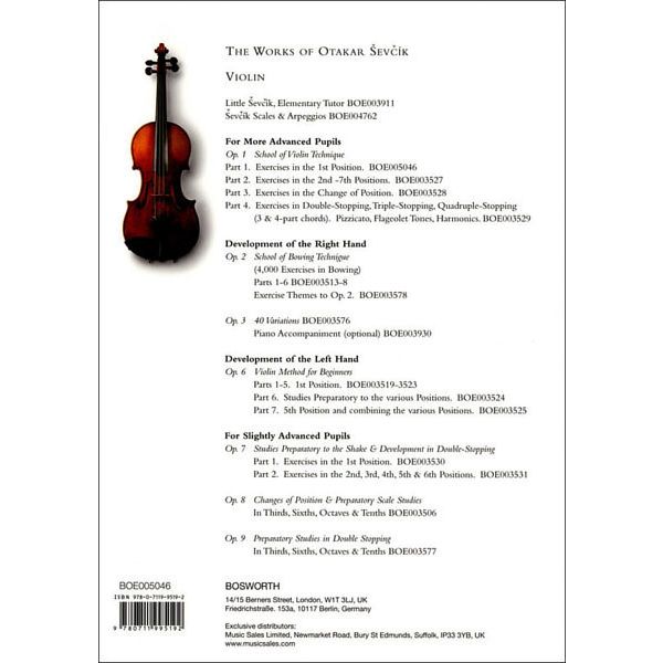 Bosworth Sevcik Violin Studies op.1 /1