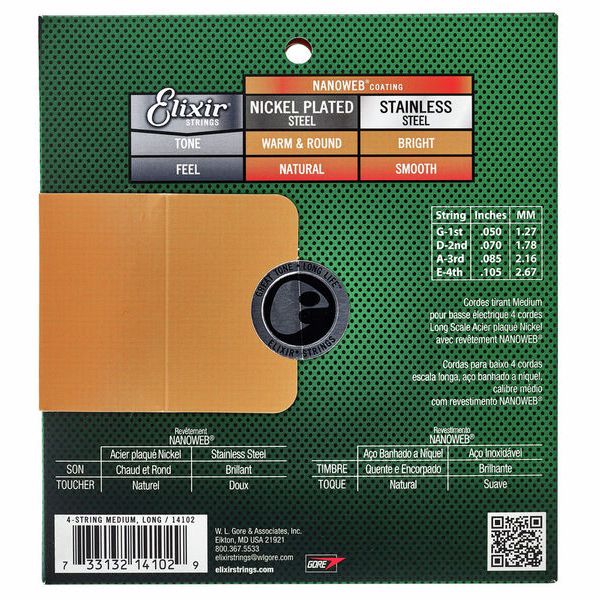 Elixir 14102 Nanoweb Medium Longscale