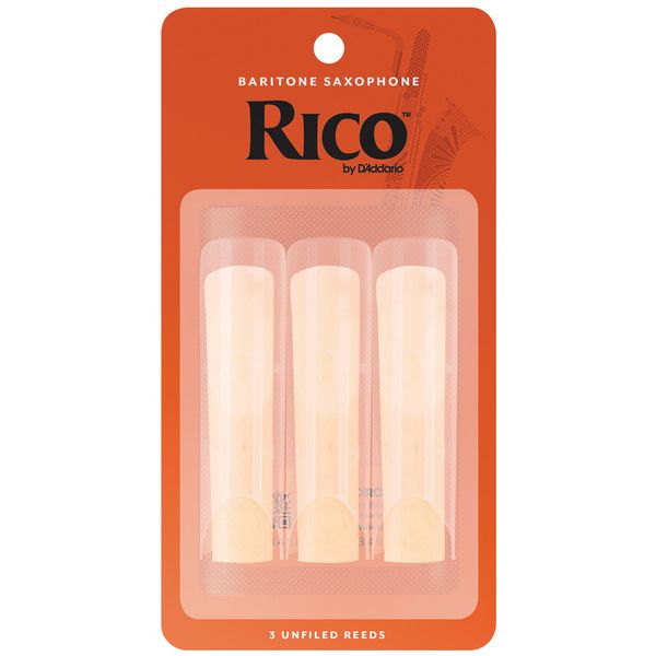 DAddario Woodwinds Rico Baritone Sax 2.5 3-Pack