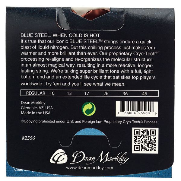 Dean Markley 2556 Blue Steel Electric REG