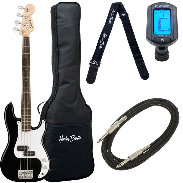 Squier Mini P Bass Black Bundle