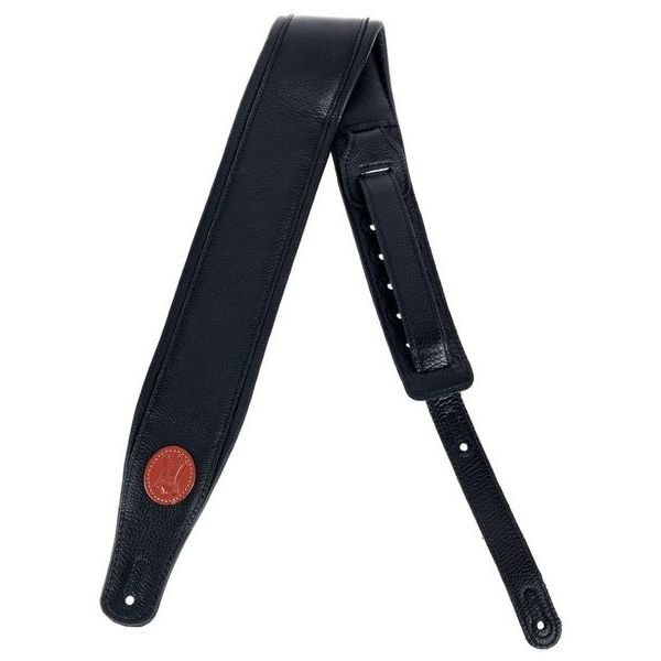 Levys Pad. Garm. Leather Strap 3" BK